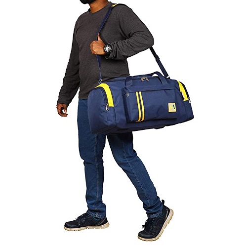 M Medler Apricate Nylon 55cms Cabin Size Waterproof Travel Duffle Bag- NAVYBLUE