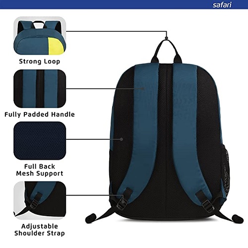 Safari Spartan 21 Ltrs Water Resistant Backpack - Teal, S (SPARTAN19CBTEA)