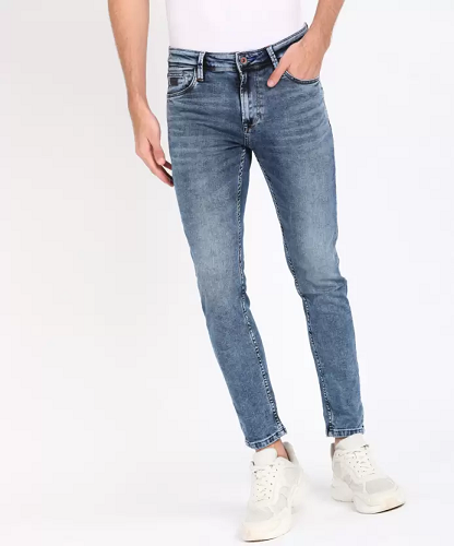 Slim Men Dark Blue Jeans