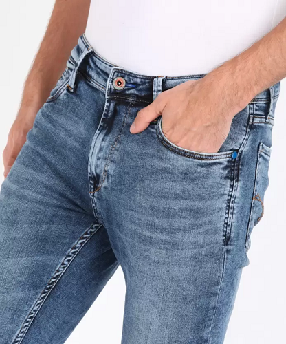 Slim Men Dark Blue Jeans