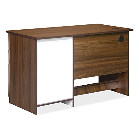 Nilkamal Scholar Engineered Wood Study Desk With Drawers & Shelves Storage in Brown Finish