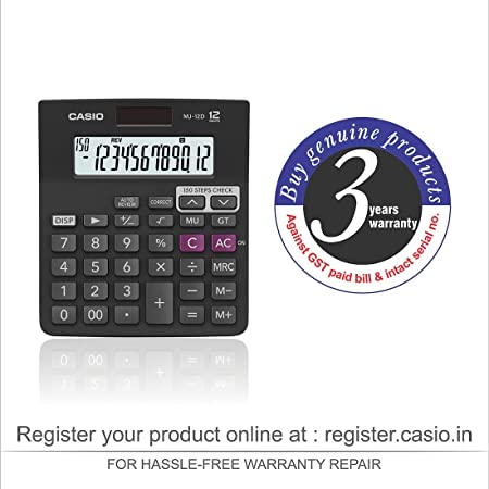 Casio MJ-12D 150 Steps Check and Correct Desktop Calculator