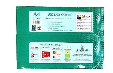 JK Easy Green Copier Paper A4 Size 500 Sheets 70 GSM 1 Ream