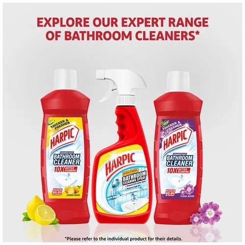 Harpic Disinfectant Bathroom Cleaner Liquid, Lemon, 500 ml