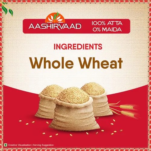 Aashirvaad Atta/Godihittu - Whole Wheat, 10 kg Pouch