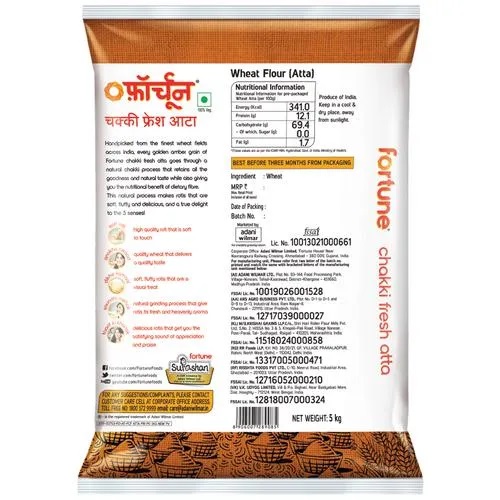 Fortune Chakki Fresh Atta/Godihittu, 5 kg