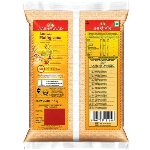 Aashirvaad Atta with Multigrains - High Fibre, 10 kg