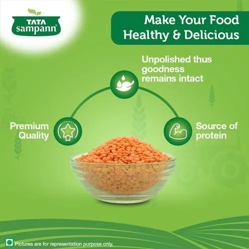 Tata Sampann Unpolished Masoor Dal - Split, 500 g