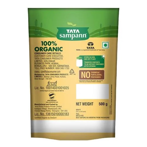 Tata Sampann Organic Chana Dal - Unpolished, Natural Taste, 500 g