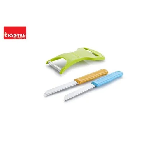 Crystal Knife & Peeler Value Pack - Sharp Edge, High Quality, Durable Kitchen Tool, 3 pcs