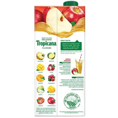Tropicana Delight Fruit Juice - Apple, 1 L