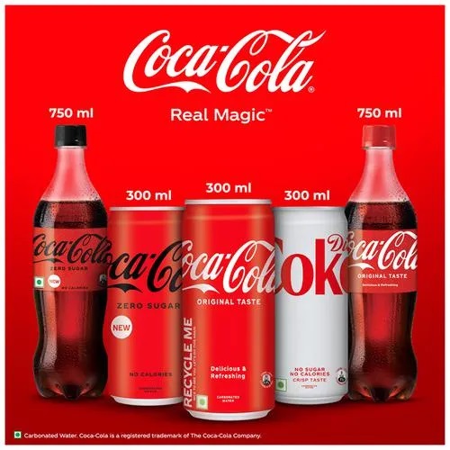 Coca Cola Original Taste Soft Drink - Refreshing, 750 ml Pet Bottle