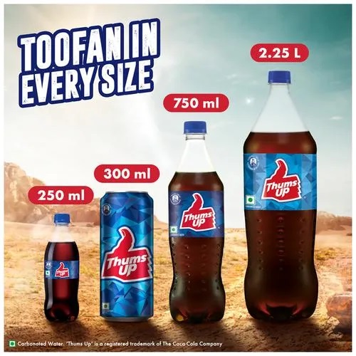 Thums Up Soft Drink - Refreshing, Strong, 1.25 l Pet Bottle