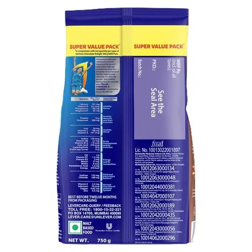 Horlicks Health & Nutrition Drin - Chocolate, 750 g Pouch