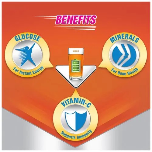 Glucon-D Instant Energy Health Drink Tangy - Orange, Refill, 75 g (Get 50 g Free)