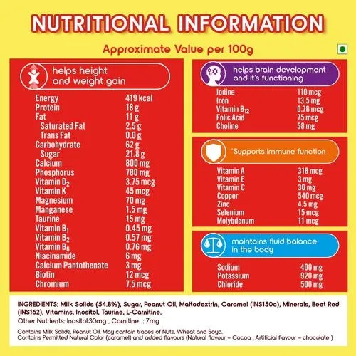 Complan Nutrition & Health Drink - Improves Concentration & Memory, Royale Chocolate Flavour, 750 g Carton