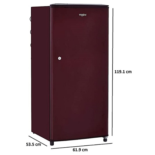 Whirlpool 190 L 3 Star Direct-Cool Single Door Refrigerator (WDE 205 CLS 3S, Wine)