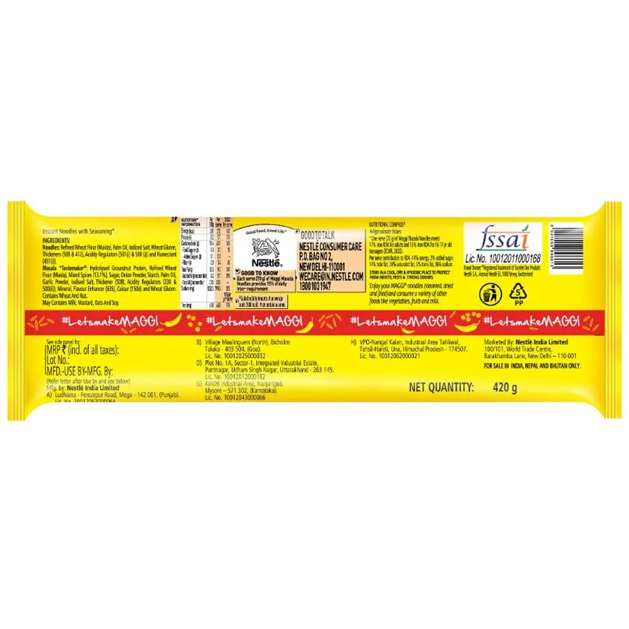MAGGI 2-Minute Instant Noodles - Masala, 420 g Pouch