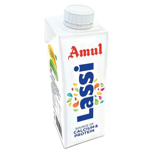 Amul Lassi - Rose Flavour, Source of Calcium & Protein, 250 ml Carton