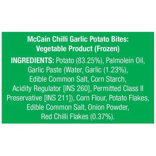 McCain Potato Bites - Chilli Garlic, 420 g Pouch