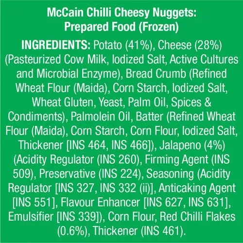 McCain Chilli Cheesy Nuggets, 400 g