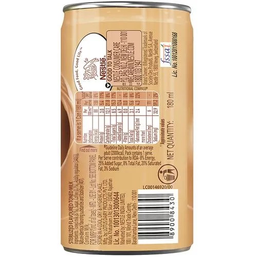 Nescafe Ready To Drink Iced Latte Cold Coffee - Flavoured Milk, 180 ml Can