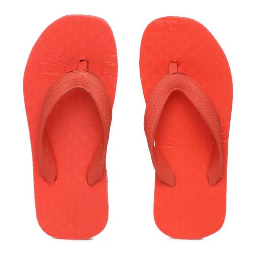 Kids Red Rubber Based Flip-Flops