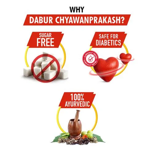 Dabur Chyawanprakash - Sugar Free, 900 g Jar